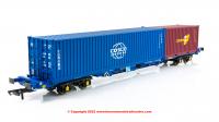 R60132 Hornby KFA Container Wagon Touax with 1 x 20ft & 1 x 40ft Container - Era 11